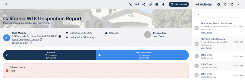 CRM integrations with FieldRoutes, PestPac, Fieldwork, and more keep your processes streamlined